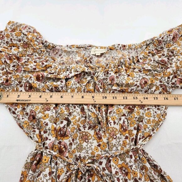 Cynthia Rowley Womens Size XS Floral Ruffle Tassle Boho Tiered Mini Dress - Picture 6 of 8